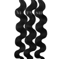 25 REMY Keratin Bonding Extensions Haarverlaengerung Leicht gewellt Farbe Schwarz | Vitash
